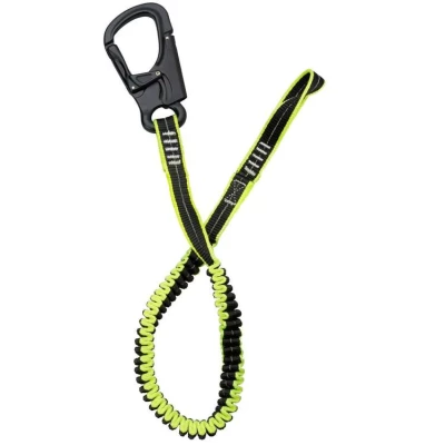 Longe élastique 1 mousqueton aluminium double levier de sécurité de 1 à 1m50 par Plastimo - Plastimo