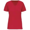 Couleur : Rouge Lot de 5 tee-shirts Femme en coton bio 145 g par Kariban, Rouge - Taille XS