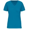 Couleur : Bleu Lot de 5 tee-shirts Femme en coton bio 145 g par Kariban, Bleu - Taille XS